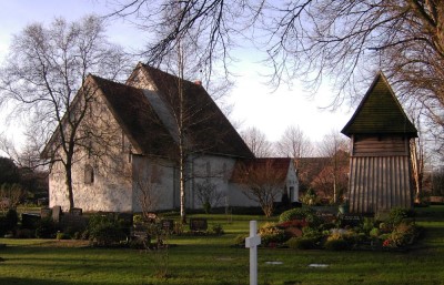Außenaufnahme Kirche in Olderup 